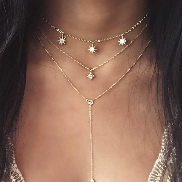 Jewelry - 🆕💜STAR CHOKER WITH TEAR DROP CHAIN🆕💜